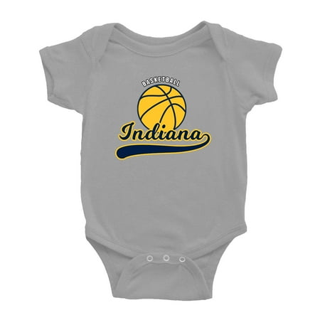 

Cute Indiana Baby Outfits Basketball Fan Sports Baby Clothes (Gray 3-6 Monthes)