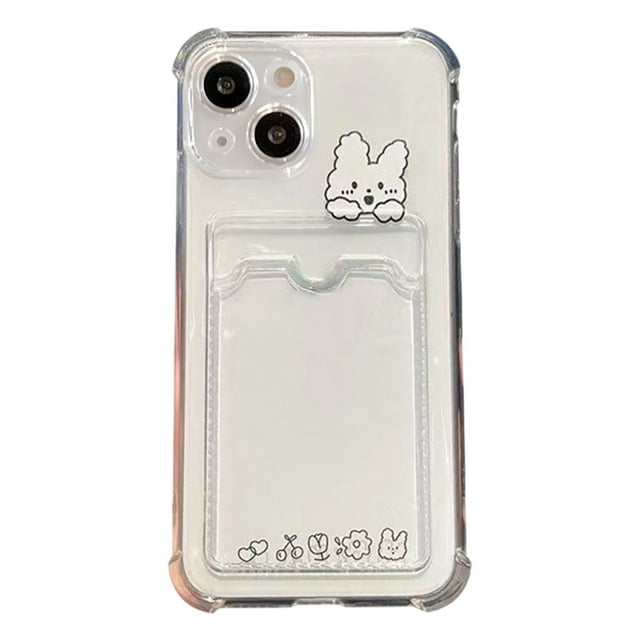 Transparent Cartoon Rabbit Printed Mobile Cover Compatible with No.14 Transparent Phone Cover for Fans and Mobile Enthusiast