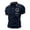 Navy, variant on Men's Polo Shirts Contrast Print Short Sleeve Shirt Casual Collared Top