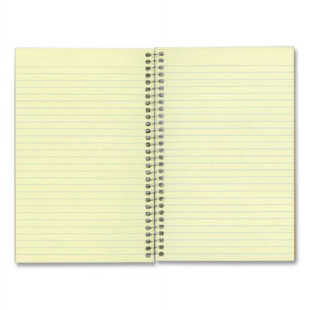 Single-Subject Wirebound Notebooks, 1 Subject, Narrow Rule, Brown Cover, 7.75 X 5, 80 Eye-Ease Green Sheets | Bundle of 5 Each