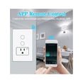 thumbnail image 3 of Apagador Con Enchufe Wifi Inteligente 2 Botón Interruptor Blanco, 3 of 7