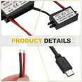 thumbnail image 3 of Uxcell DC 12V/24V to 5V 3A 15W Step Down Converter(Micro USB Straight Connector), 3 of 7