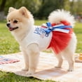 thumbnail image 5 of FeiFu 4th of July Girl Dog Dress with Independence Puppy Clothes for Small Dog 1st Independent Day Outfit Patriotic Pet Princess Skirt, 5 of 6