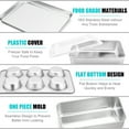 thumbnail image 5 of Walchoice 6-Piece Stainless Steel Non-stick Bakeware Sets with Cookie Sheet, Loaf & Muffin Pan, 5 of 7