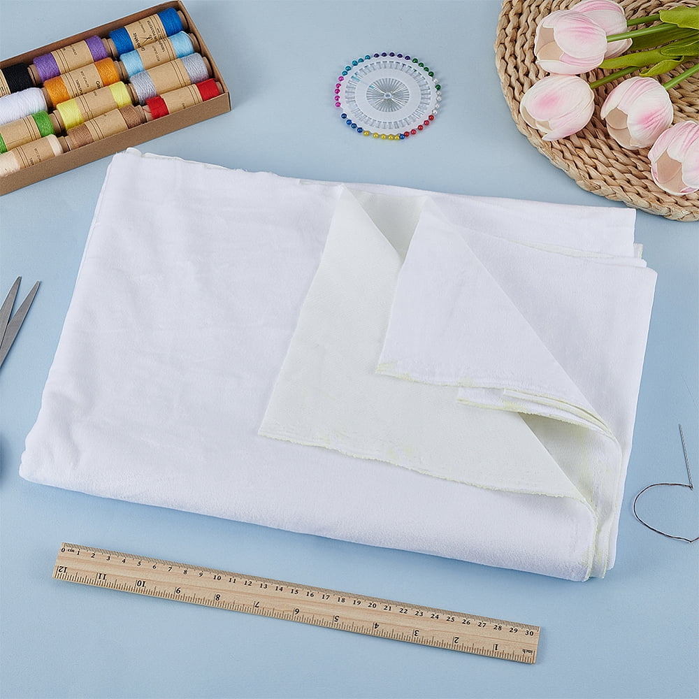 Luminous Velvet Super Soft Fabric Glow in the Dark Color Changing Cloth for Clothing Accessories White 1400x910x0.7mm