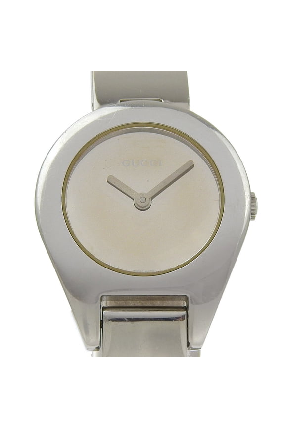 Pre-Owned Gucci GUCCI watch 6700L stainless steel quartz analog clear dial women's
