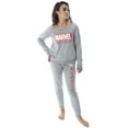 thumbnail image 3 of Marvel Comics Women's Juniors' Avengers Brick Logo Jogger Pajama Set, 3 of 7