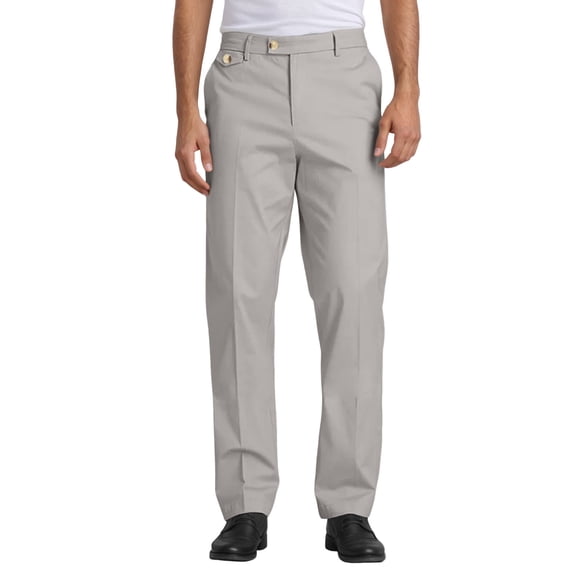 DHFJKG Dress Pants For Men Straight Leg Loose Fit Casual Business Flat Front Solid Color Stretch Pants Cozy Trousers
