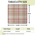 thumbnail image 2 of Multi Color Plaid Checkered Pattern Square Fitted Tablecloth with Elastic Edge,Square Table Cover,Washable Elastic Table Cover for Home Kitchen Party Decor 34"x34", 2 of 6