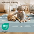 thumbnail image 1 of ODIKA 5'x7' Cream Mineral Geometric Design Washable Area Rug Elegant Modern Patterns with Unique Flair Non-Slip, Chair-Friendly for Dining Room, Under Table, Home Office, 1 of 4