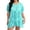 Z-Sky Blue268, variant on Womens Swimsuit Cover-Ups Half Sleeve V Neck Pullover Plus Size Mesh Hollow Above Knee Comfortable Solid Color Bathing Suit Cover Up Top