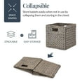 thumbnail image 3 of Best Choice Products 12x12in Hyacinth Baskets, Set of 5 Multipurpose Collapsible Organizers w/ Inserts - Gray, 3 of 7