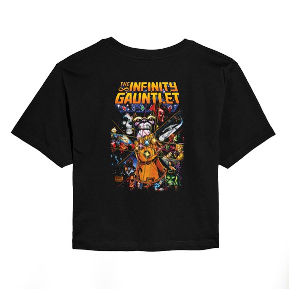 Marvel - Thanos Infinity Gauntlet - Juniors Cropped Graphic T-Shirt