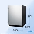thumbnail image 4 of Summit 24 Inch Under Counter Refrigerator, Commercial or Home, 4.8 cu. ft. capacity, Stainless steel - AL54, 4 of 13