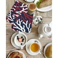 thumbnail image 3 of Sailing Marine Life Beach Coral Navy Blue Tea Towels Absorption Walf Checks Kitchen Cleaning Towel Cloth Napkins Dish Rags, 3 of 7