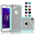 thumbnail image 1 of Apple iPhone 7 Case, Case For iPhone 7, Hybrid Shock Absorbing Best Impact Defender Rugged Slim Cover Shell Plastic Outer & Rubber Silicone Inner For iPhone 7 4.7", 1 of 4