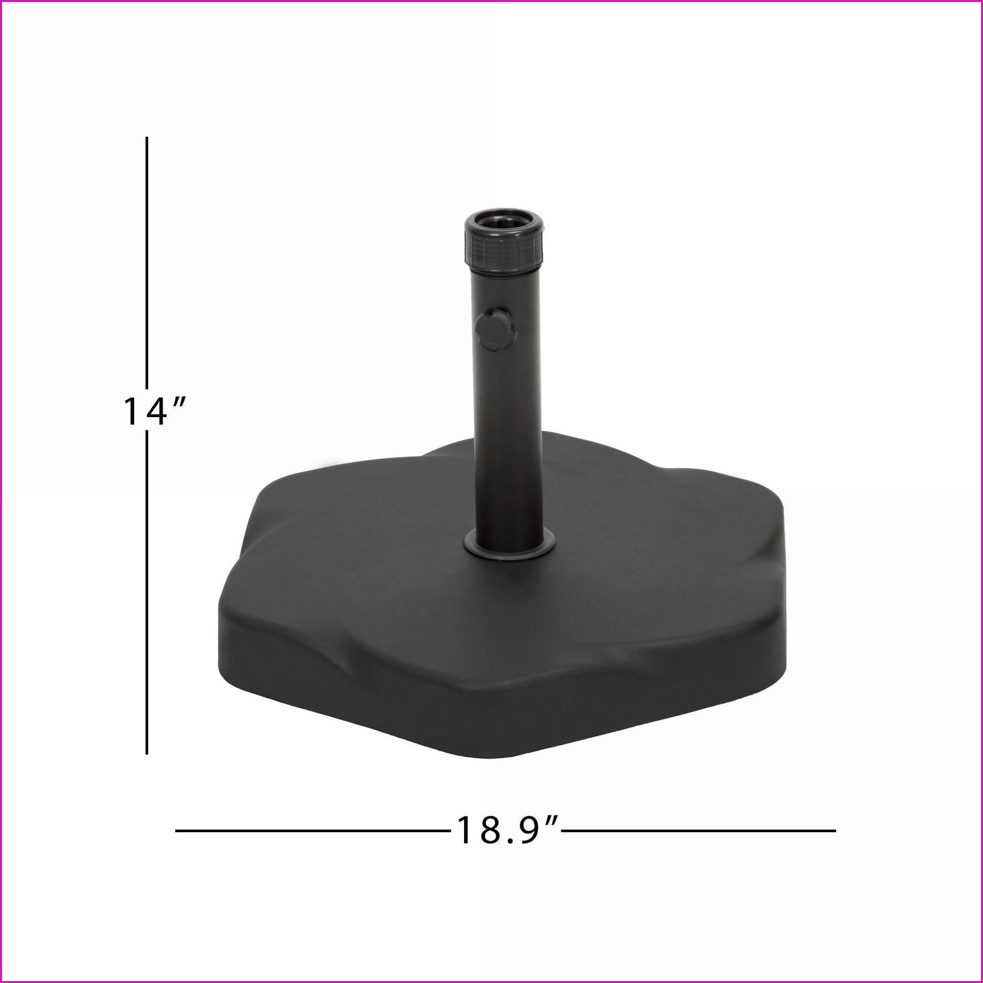 Modern Patio Umbrella Base, 66LB Heavy Duty for Outdoor Patio, Fits 80-86 Inch Umbrellas | Concrete,Iron | Hexagonal