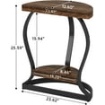Tribesigns Half Round End Table, 2 Tier Half Moon Side Table Semi