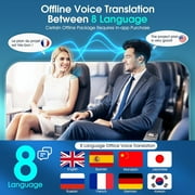 MUOKLGH Translation Earbuds Real Time, 6 in 1 AI Translator with 144 Languages & Accents, Support 8 Offline, Voice or Video Call, Wireless OWS Translating Earphone for Travel Business Learning