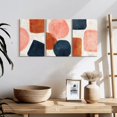 thumbnail image 3 of Elephant Stock Wine Shapes And Colors Wall Art - Horizontal Multi Panel Canvas - Lobby Wall Decor - Abstract Multi Panel - Orange And Blue Decor - 26" x 12", 3 of 8