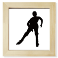 thumbnail image 1 of Winter Sport Skiing Black Outline Square Picture Frame Wall Tabletop Display, 1 of 3