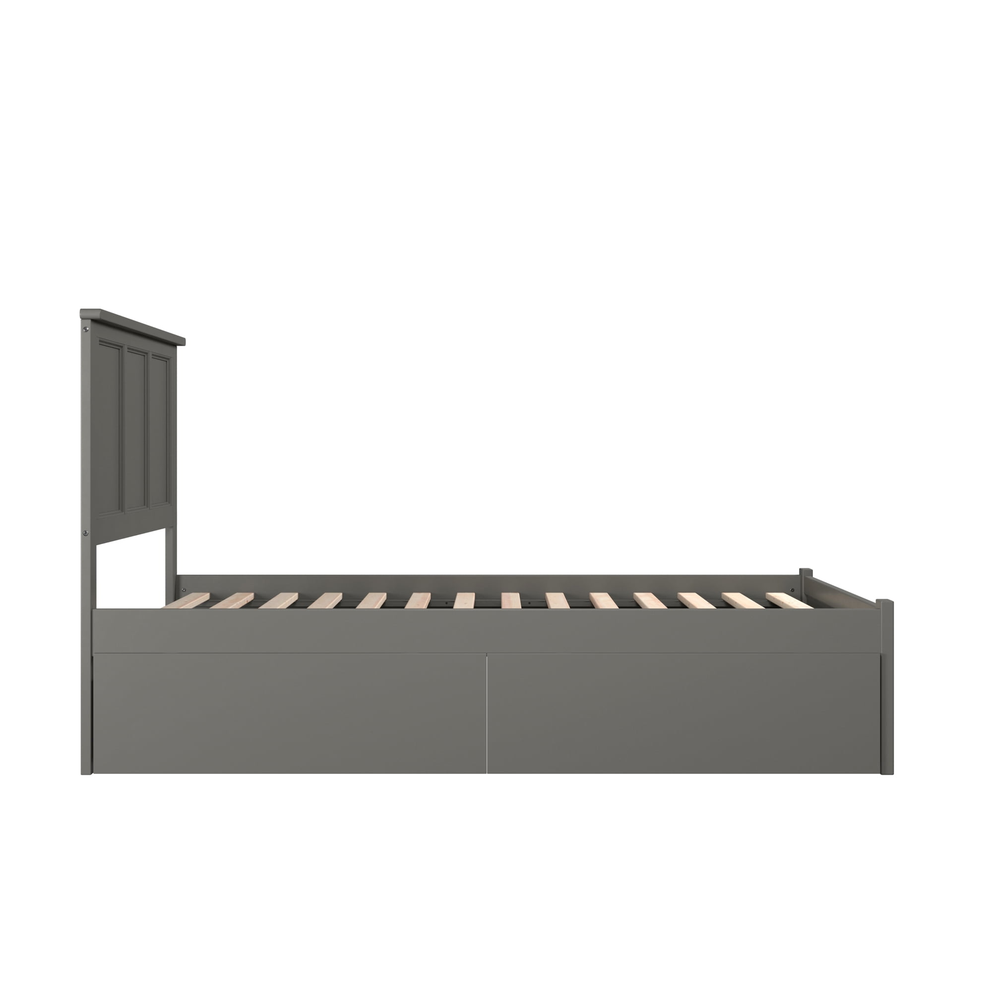 AFI Madison Queen Solid Wood Platform Bed with Footboard & Storage Drawers, Grey