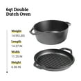 thumbnail image 6 of Lodge Chef Collection 6qt Double Dutch Oven, 6 of 7