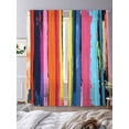 thumbnail image 3 of Sheer Curtains 96 Inches Long 2 Panels, Abstract Colorful Oil Painting Rod Pocket Curtain Voile Draperies, Modern Stripe Artwork Light Filtering Window Treatment for Living Room Kitchen Bedroom, 3 of 8