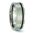 thumbnail image 4 of Titanium Black Rubber Flat 7mm Brushed Band, 4 of 11