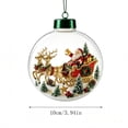 thumbnail image 3 of Christmas Ornament Ball with Warm LED Light 2D Acrylic Clear Hanging Pendant for Holiday Tree Decor and Gift Giving, 3 of 6