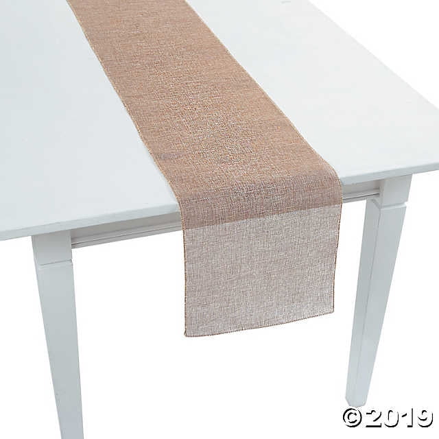 Gold Shimmer Burlap Table Runner