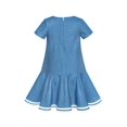 thumbnail image 3 of Girls Dress Denim Blue Short Sleeve School Uniform 6 Years, 3 of 5