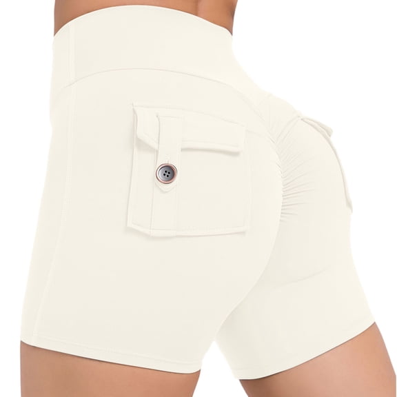 Shorts for Women Trendy Summer 2025 Fashion Solid Pant Leggings Pants Slim Sport Pants Loose High Waisted Short S-XL