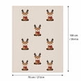 thumbnail image 3 of Christmas Flannel Throw Blanket, 39.4x27.6in Sitting Reindeer Pattern Soft Cozy Fluffys Christmas Blanket for Living Room Sofa Bed(Reindeer,Beige), 3 of 6