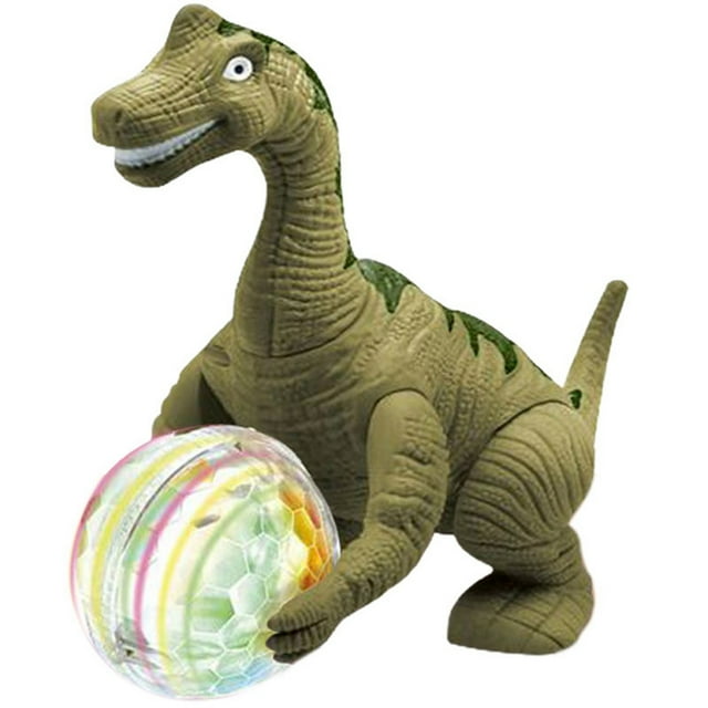 Electronic Dinosaur Toy Plastic: Ball Light up Walking Dinosaur Educational Toy