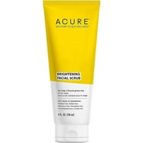 Acur Brightening Facial Scrub - 4 Fl Oz - All Skin Types, Sea Kelp & French Green Clay - Softens, Detoxifies and Cleanses