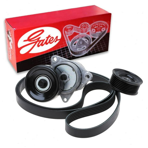 Gates Complete Serpentine Belt Drive Component Kit compatible with Nissan Rogue 2.5L L4 2008-2014