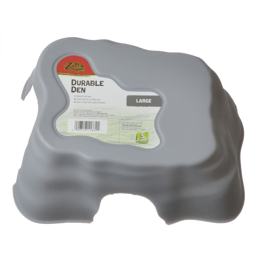 Zilla Durable Den for Reptiles - Gray (Large) - DS