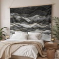 thumbnail image 3 of Black Grey Ombre Tapestry for Bedroom Wall Hanging Tapestry, Modern Moire Abstract Art Luxury Ceiling Backdrop Tapestries Poster Blanket Wall Decor for Teens Room Living Room Dorm 39" x 59", 3 of 8