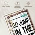 thumbnail image 6 of Elephant Stock Go Jump In The Lake Sign Wall Art - Vertical Canvas Wall Art - Living Room Wall Decor - Inspirational And Typography Canvas - Black And Gray Decor - 8" x 12", 6 of 8