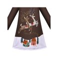 thumbnail image 4 of Robe Fille Café Marron Noël Élan Renne Manches Longues 7 Ans, 4 of 5