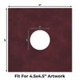thumbnail image 2 of Dark Red Suede Picture Frame Mat for 16x16 Frames - Circle Opening for 5x5 Photos - 25 Mats, 2 of 7