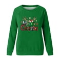 thumbnail image 4 of lcziwo Chandail de Noël pour Femme Coupe Ample Col Rond Chandails Graphiques de Noël Chandails Légers à Manches Longues Automne Hiver Chandail Confortable Vert Armée,P, 4 of 4