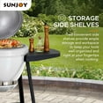 thumbnail image 3 of SUNJOY 20 inch Charcoal Grill, Egg-shaped Outdoor Grill with Pizza Stone, Ultimate BBQ Grill and Smoker with Wheels, White, 3 of 25