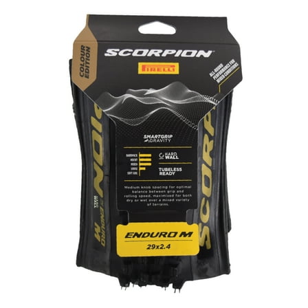 Pirelli Scorpion Enduro M Gold Color (29 x 2.4) Mountain Bicycle Tire Tubeless Ready, HardWALL 60 TPI High-Performance All-Terrain Tire for Enduro Trail & Aggressive XC Riding Mountain Bike