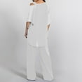 thumbnail image 5 of UJNDER Women's Casual Shoulder Irregular Party Elegant Two Piece Set Pant Suits for Women White M, 5 of 7