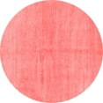 thumbnail image 1 of Ahgly Company Machine Washable Indoor Round Abstract Red Modern Area Rugs, 8' Round, 1 of 4