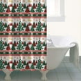 thumbnail image 4 of Multicolor Christmas Tree Pattern Shower Curtain 36"x72" ,Bathroom Decorative Shower Curtains Set with 12 Hooks,Modern Waterproof Washable Shower Curtain, 4 of 6