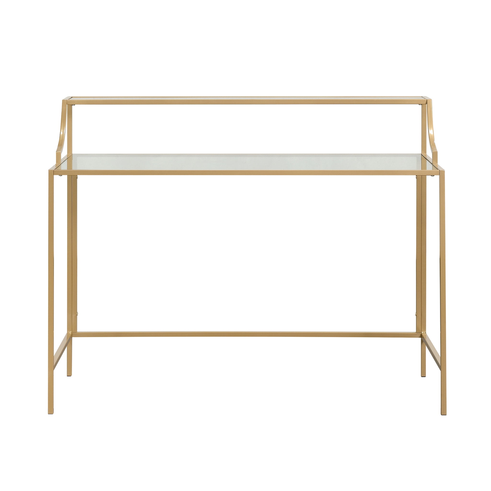 Better Homes Gardens Nola Writing Desk Gold Finish Walmart