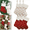 Red-6PCS, variant on 6Pcs Christmas Tableware Silverware Holders Set, Red Knitted Christmas Stockings Knife and Fork Bags Covers for Thanksgiving New Year Party Decorations Xmas Dinner Table Decor Ornaments 9inch